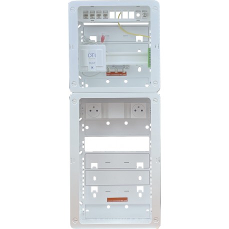 C-Start 625 THD- Grade 3TV - 2 Coiffes plastiques - 4RJ45 Cat. 6A blindés - DTI